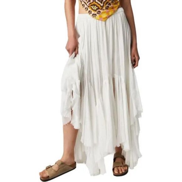Free People Clover Handkerchief Hem Maxi Skirt - Picture 1 of 5